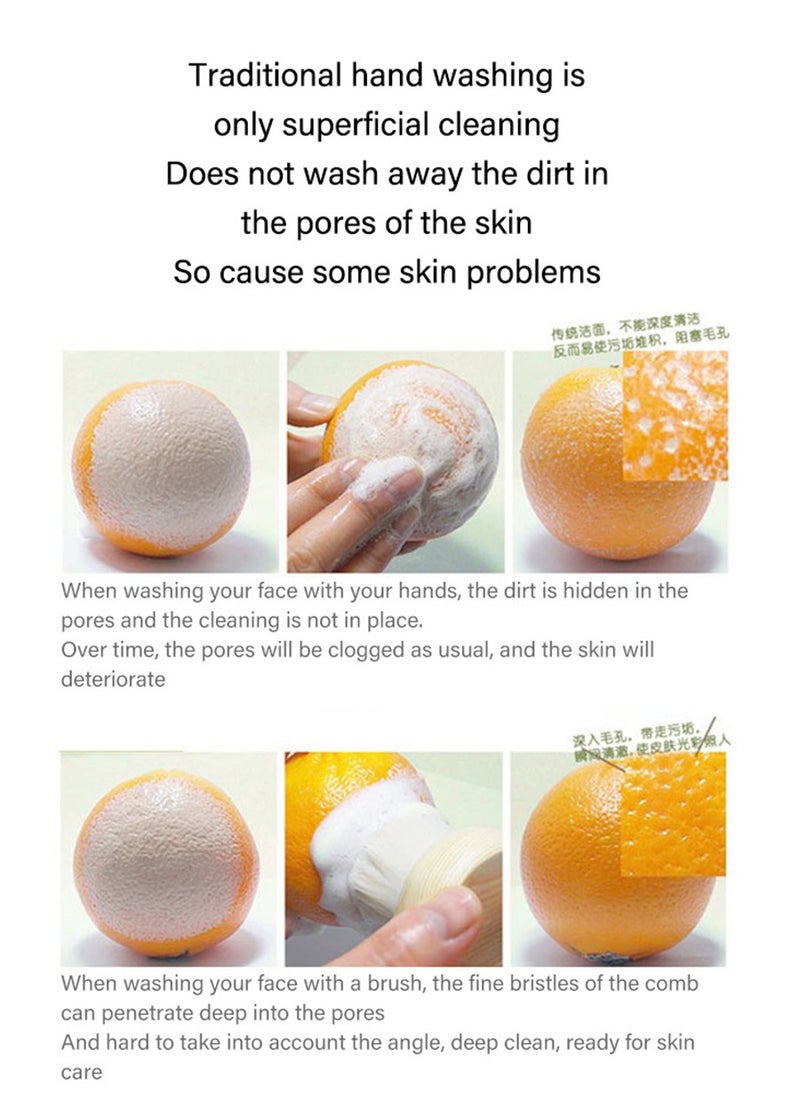 Beirui - Manual Cleansing Brush, 2-in-1 Skin Care Brush, Silicone Face Wash, Manual Dual Wash Brush for Deep Pore Exfoliating Massage - Image 1