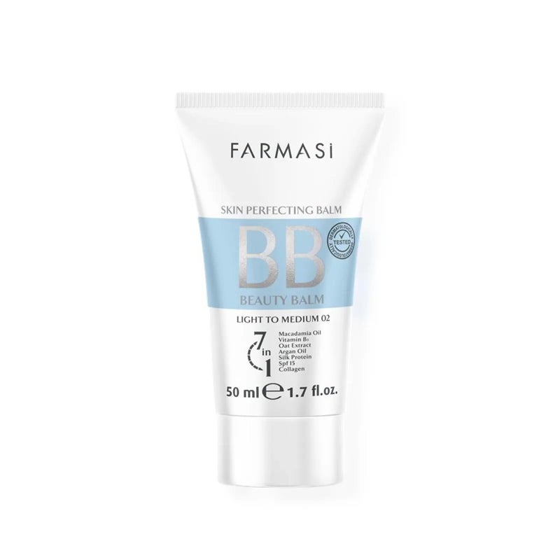 FARMASi Make Up BB Cream Beauty Balm, Full-Coverage Foundation, Concealer, Moisturizer BB Cream for All Skin Types, 1.7 fl. oz. / 50 ml (Light to medium)