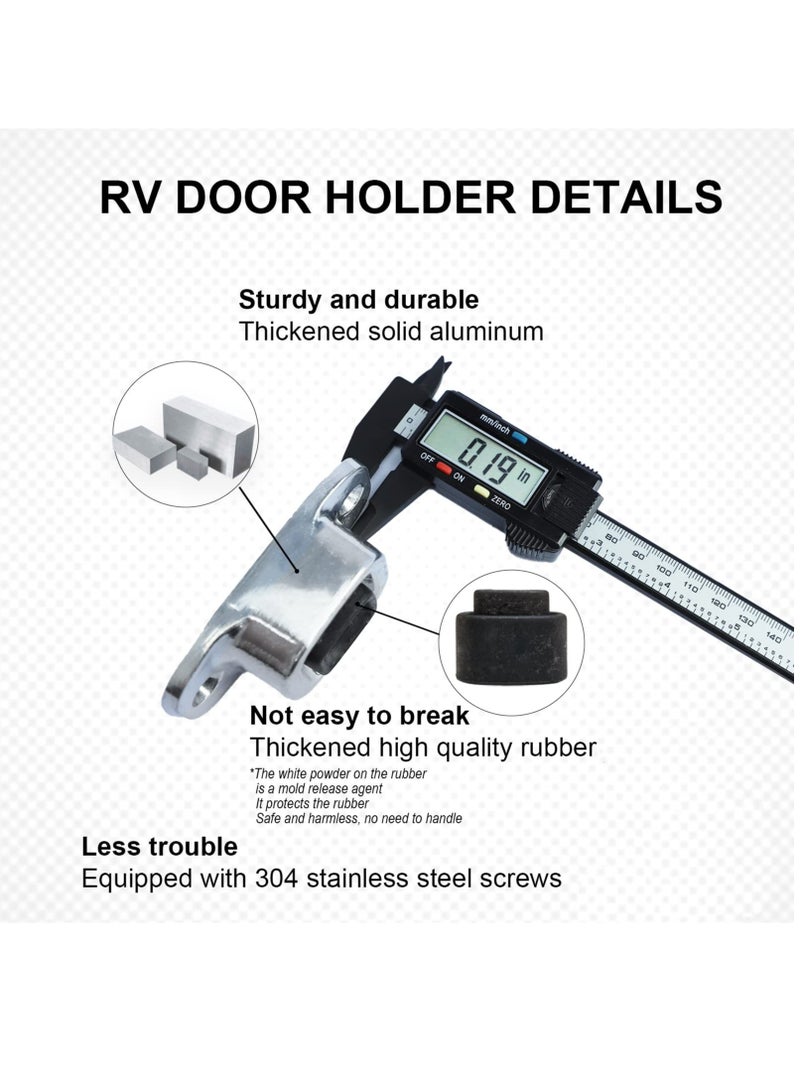 SOLARAE RV Door Holder, Heavy Duty Enclosed Trailer Door Latch, Entry Door Catch, Plunger and Socket Trailer Door Holder for Camper, TravelTrailer, Cargo, Truck, Shed Door (2 Pack) - Image 4