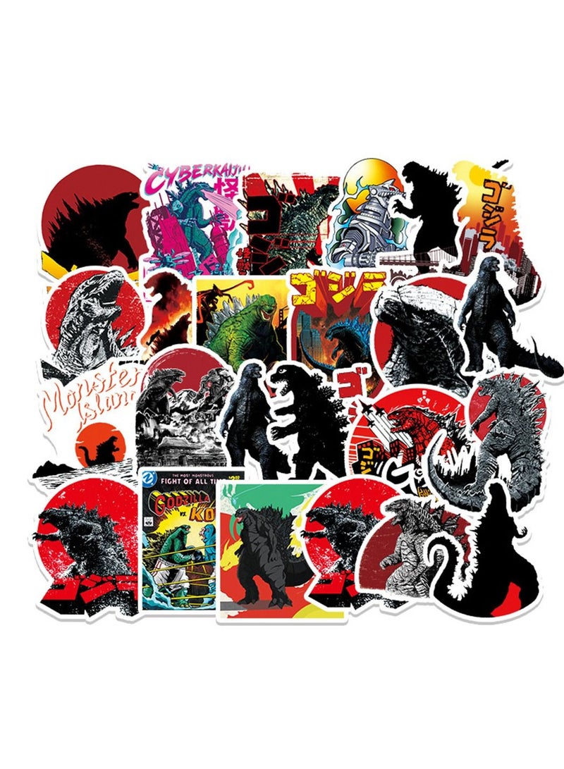 general 50-Piece Godzilla Cute Vinyl Waterproof Sticker