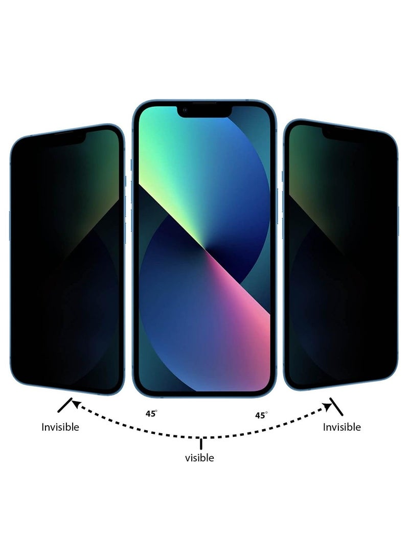 TWEGGON Privacy Screen Protector for iPhone 14 6.1", Tempered Glass Screen Protector for Apple iPhone 14 6.1" Black  - Image 3