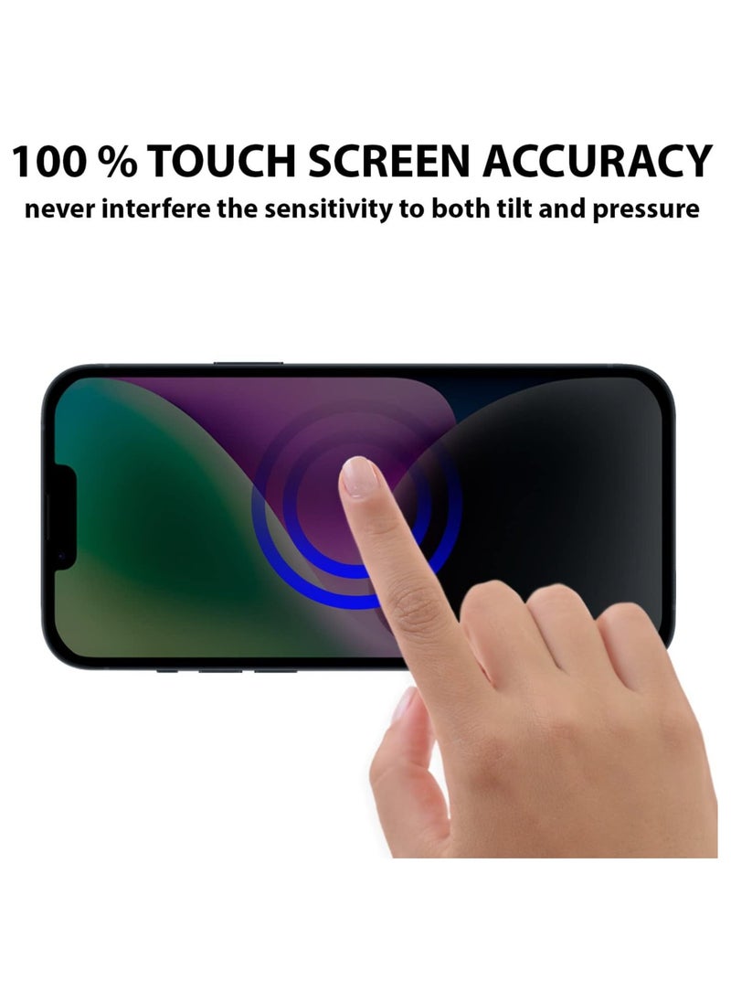 TWEGGON Privacy Screen Protector for iPhone 14 6.1", Tempered Glass Screen Protector for Apple iPhone 14 6.1" Black  - Image 4