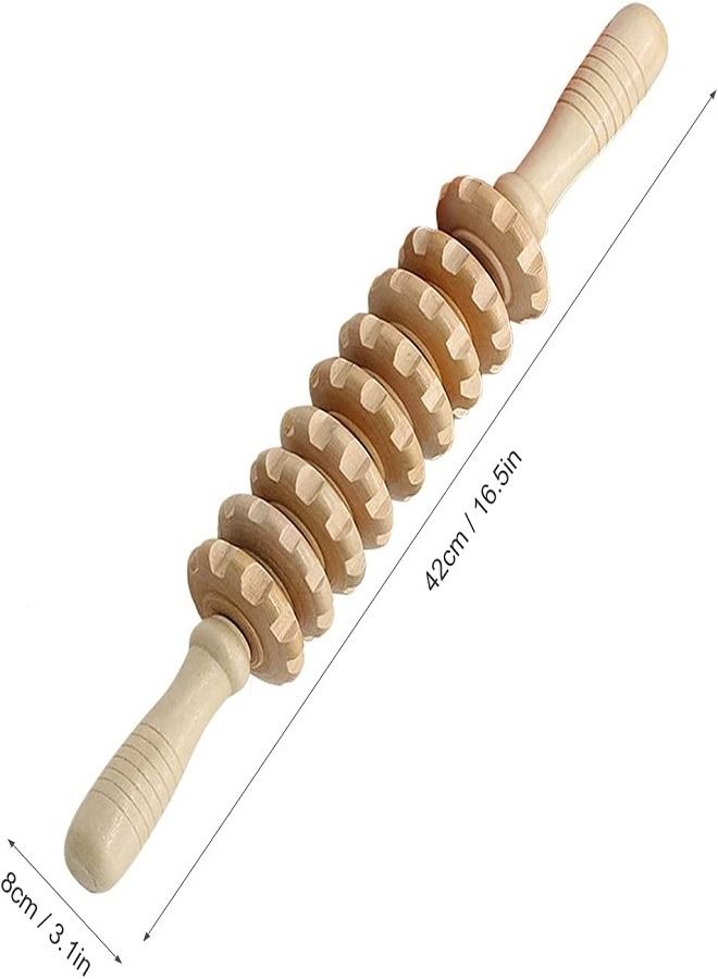 Multi-Functional Wooden Massage Body Roller - Image 1