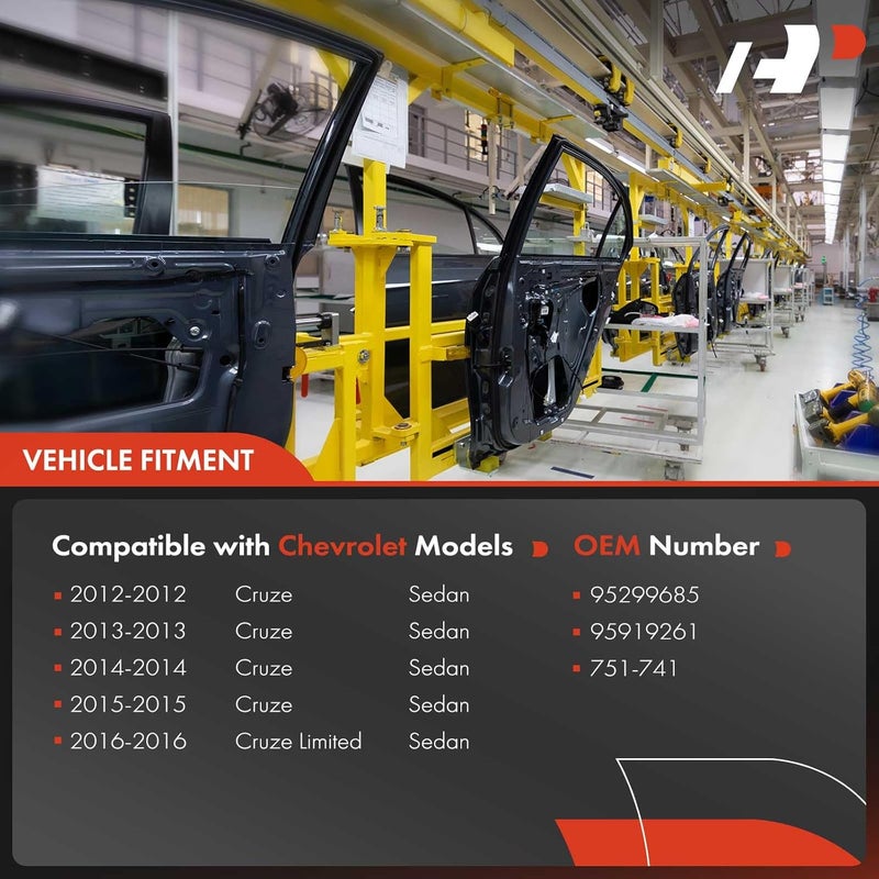 A-Premium Electric Power Window Regulator with Motor for Chevrolet Cruze 2012-2015, Cruze Limited 2016 - Rear Left Driver Side - Image 3