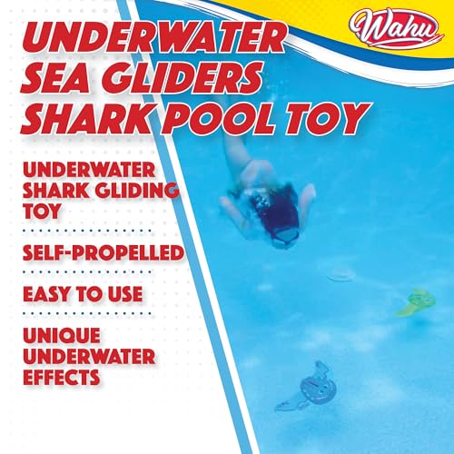 Wahu Sea Gliders Shark Underwater Pool Toy with Self-Propelled Jet and Adjustable Fins, Pool Diving Toy Shark Glides up to 60' Underwater - Image 2