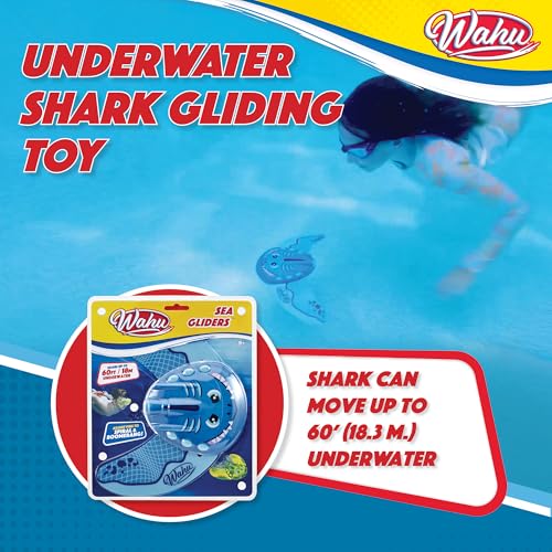 Wahu Sea Gliders Shark Underwater Pool Toy with Self-Propelled Jet and Adjustable Fins, Pool Diving Toy Shark Glides up to 60' Underwater - Image 3