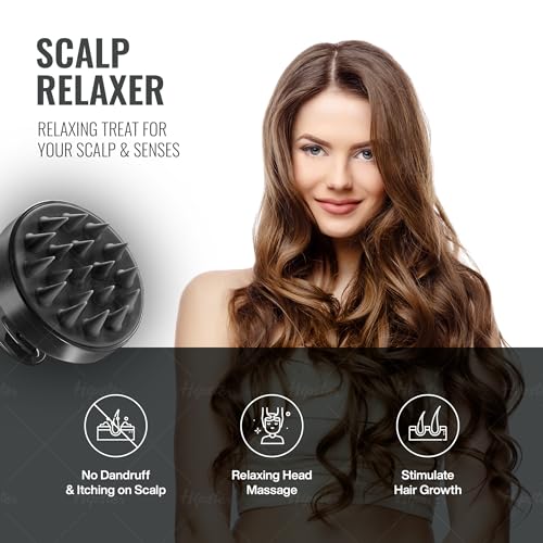 Hipster Round Hair Brush & Manual Scalp Massager - Shampoo Hair Brush with Super Soft Bristles for Exfoliating & Anti-Dandruff (Aqua) - Image 4