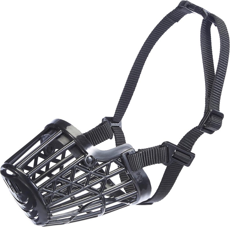 Trixie Plastic Black Muzzle for Dogs - Medium - Image 1