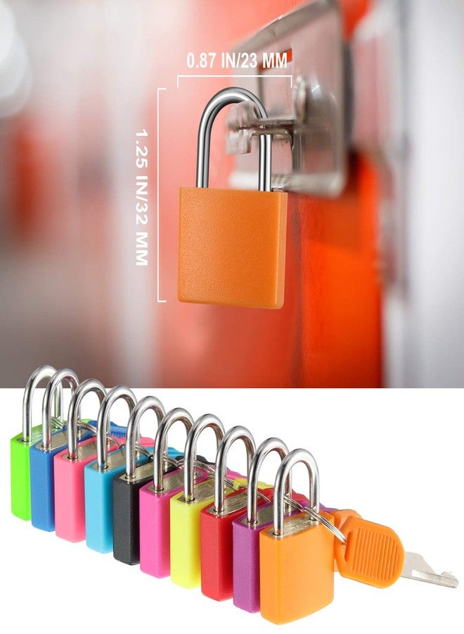 Ripeng 6 Pieces Mini Padlock Suitcase Locks 1.25''with Keys Multicolor Keyed Padlock Metal Small Luggage Lock Keyed Padlocks for Gym Locker, Backpack, Box Laptop Bag (Fresh Color) - Image 2