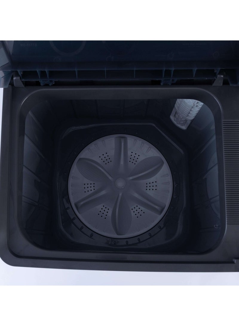 Arrow 14 Kg Semi Automatic Twin Tub Washing Machine | 8 Kg Spin Capacity | Air Turbo | Rust-Free Body | Energy Efficient Motor | Transparent Window View | Classic Design, Perfect for Home, Apartments & Hotels with 2 Years Warranty. - Image 4