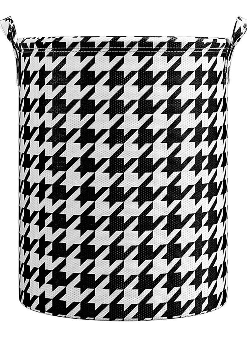 Raxoom Basket Organizer with Handles, Laundry Hamper, 58L Tall Woven Rope Storage Basket for Blanket, Toys, Dirty Clothes in Living Room, Bathroom, Bedroom (Black and White) - Image 1