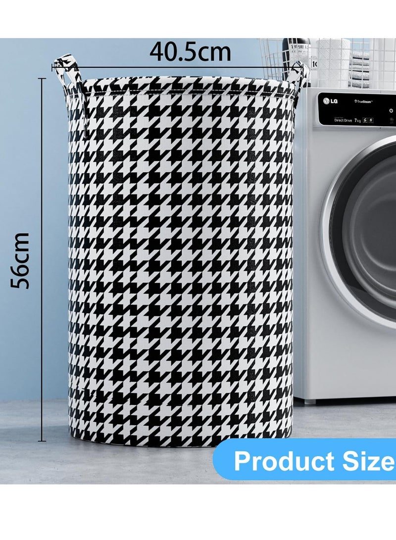 Raxoom Basket Organizer with Handles, Laundry Hamper, 58L Tall Woven Rope Storage Basket for Blanket, Toys, Dirty Clothes in Living Room, Bathroom, Bedroom (Black and White) - Image 3