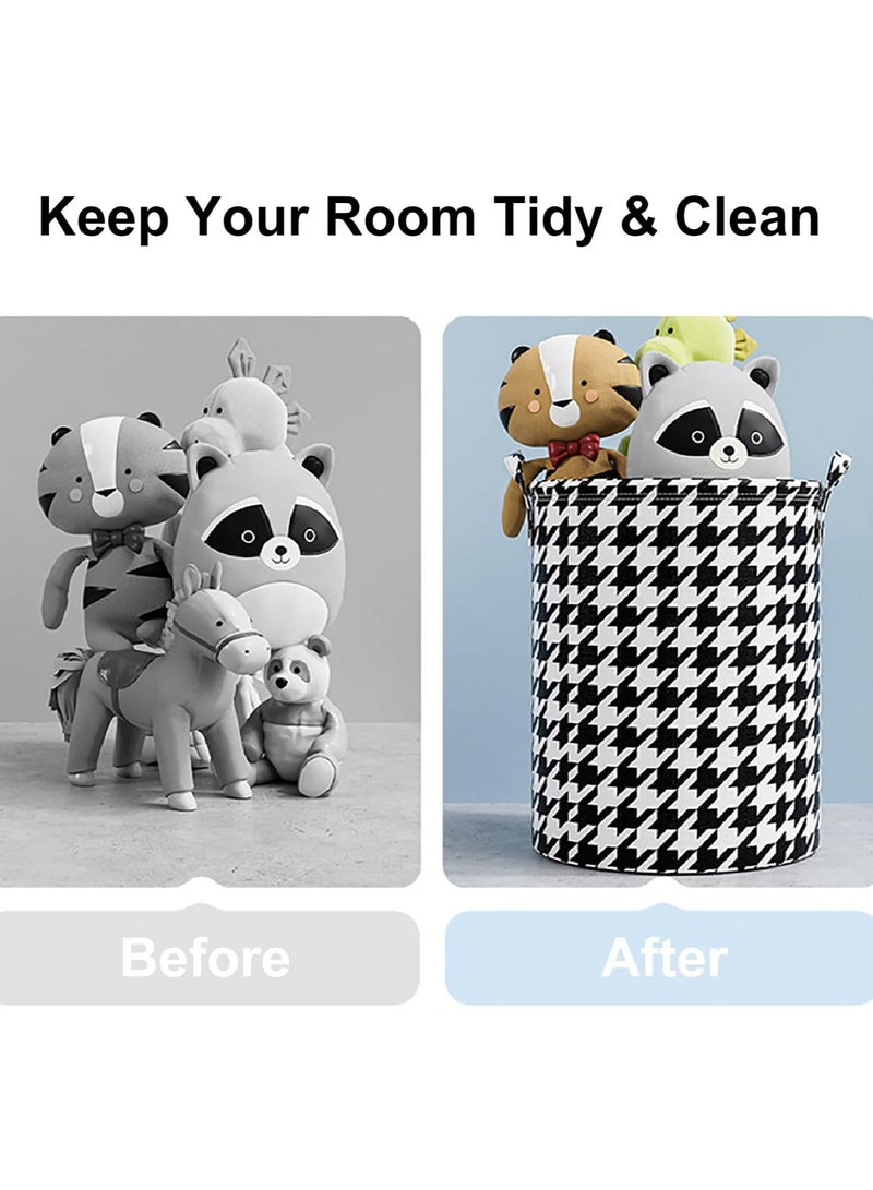 Raxoom Basket Organizer with Handles, Laundry Hamper, 58L Tall Woven Rope Storage Basket for Blanket, Toys, Dirty Clothes in Living Room, Bathroom, Bedroom (Black and White) - Image 4