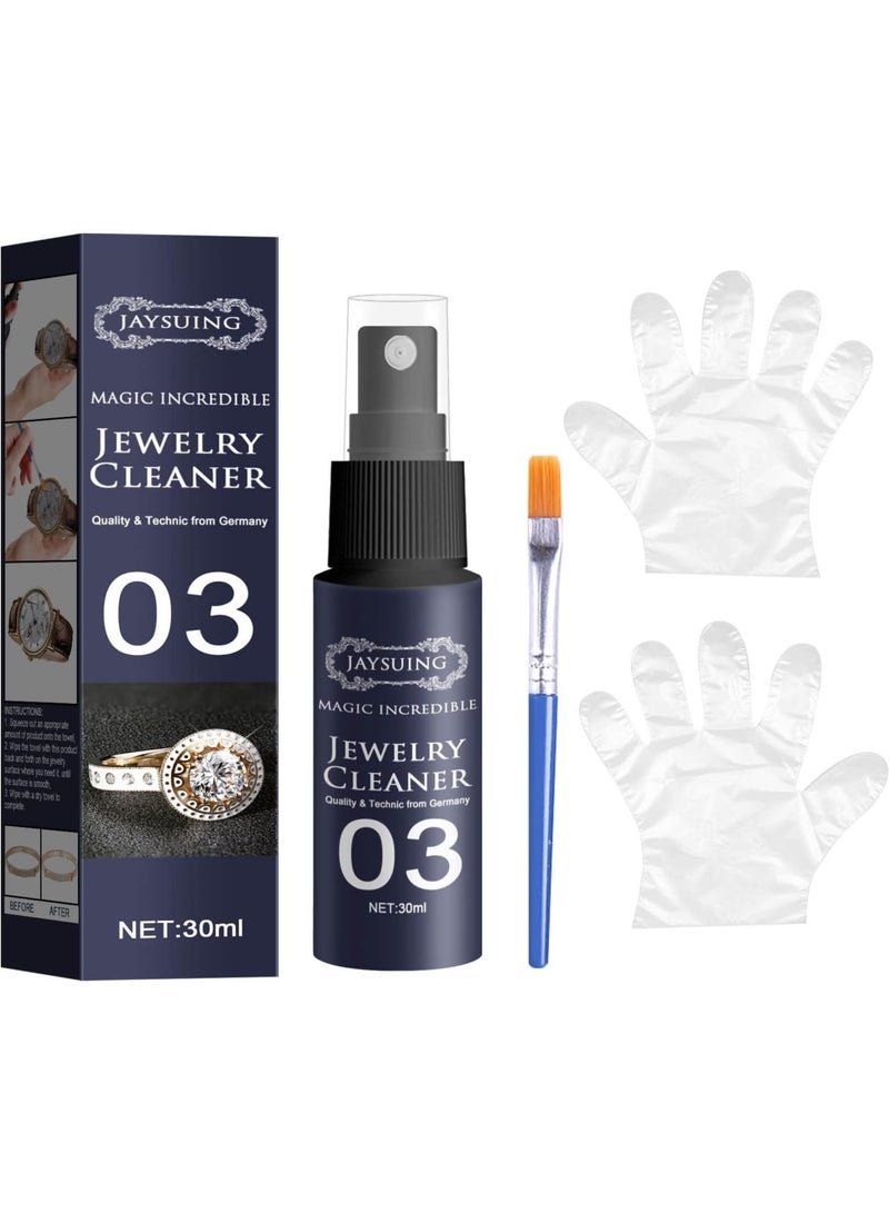 Jaysuing Jewelry Cleaner, Jewelry Cleaner Spray,Jewelry Cleaner 03 Spray,Jewelry Cleaner For All Jewelry,silver cleaner jewelry tarnish remover - Image 1