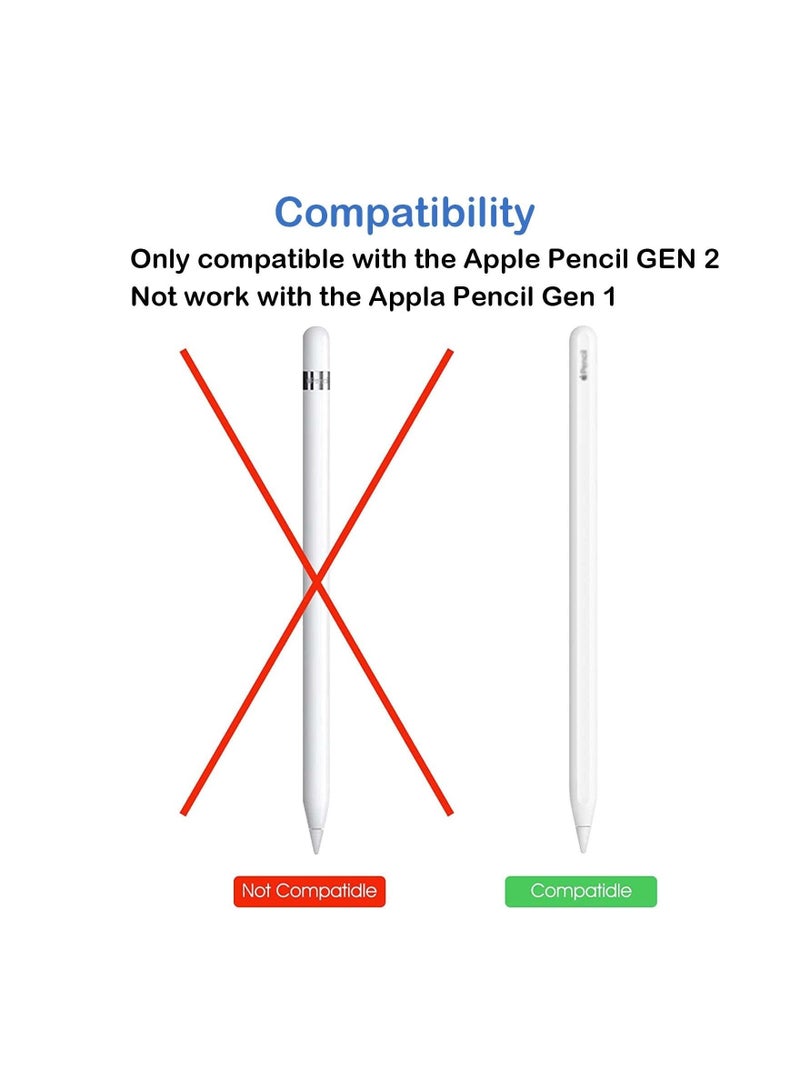 Captaintech Compatible for Apple Pencil Magnetic Wireless Charger Dock, Charging Case for Ipencil 2nd Generation, Wireless Charger, Apple Pencil 2 Charger, with USB Cable, LED Indicator Light, Anti-Silp Base - Image 4