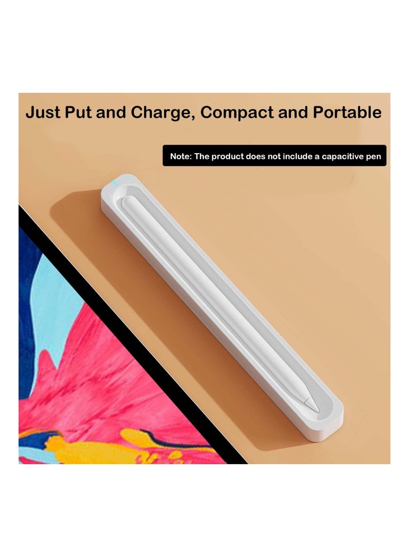 Captaintech Compatible for Apple Pencil Magnetic Wireless Charger Dock, Charging Case for Ipencil 2nd Generation, Wireless Charger, Apple Pencil 2 Charger, with USB Cable, LED Indicator Light, Anti-Silp Base - Image 3
