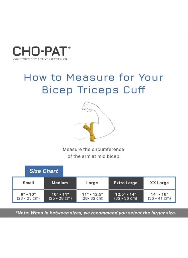 Cho-Pat Bicep/Tricep Cuff, Compression Brace for Bicep/Tricep Tendonitis, Weight Lifting Strains, and Inflammation, XX-Large, Made in the USA  - Image 2
