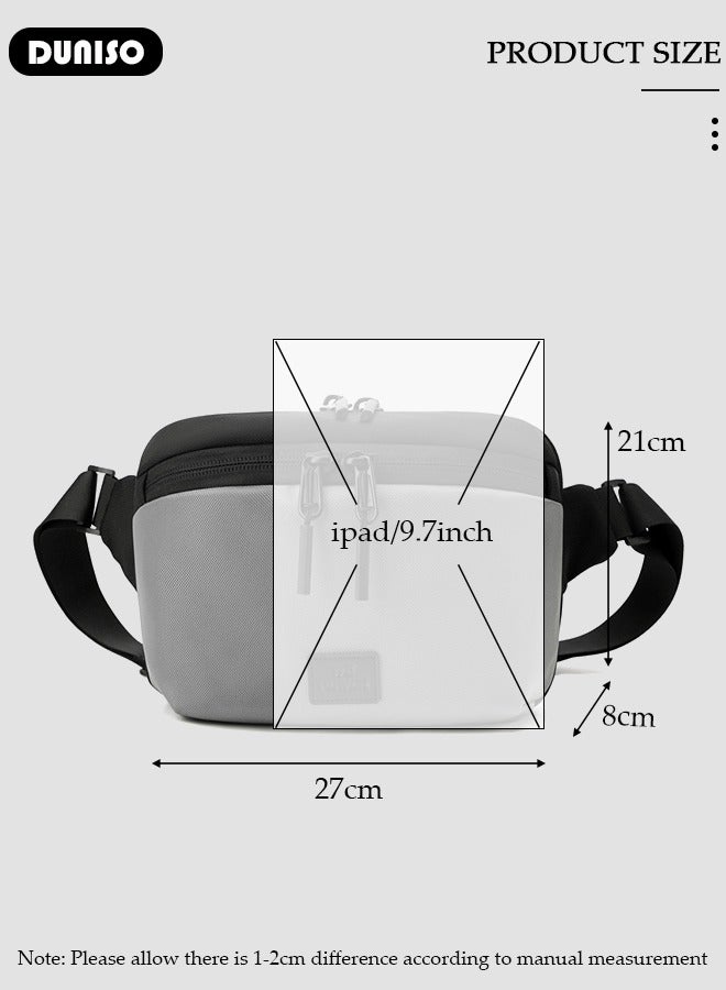 DUNISO Crossbody Bag for Men and Women Waterproof Sling Bag Travel Passport Wallet Bag for Cell Phone, Men's Shoulder Bag,Casual Chest Bag Multipurpose Daypack for Sports,Travel,Working Shopping School Daily Use  - Image 4