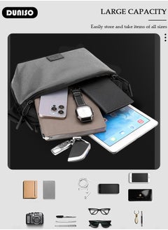 DUNISO Crossbody Bag for Men and Women Waterproof Sling Bag Travel Passport Wallet Bag for Cell Phone, Men's Shoulder Bag,Casual Chest Bag Multipurpose Daypack for Sports,Travel,Working Shopping School Daily Use  - Image 5