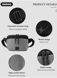 DUNISO Crossbody Bag for Men and Women Waterproof Sling Bag Travel Passport Wallet Bag for Cell Phone, Men's Shoulder Bag,Casual Chest Bag Multipurpose Daypack for Sports,Travel,Working Shopping School Daily Use  - Image 2