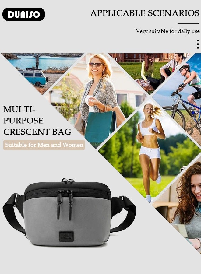 DUNISO Crossbody Bag for Men and Women Waterproof Sling Bag Travel Passport Wallet Bag for Cell Phone, Men's Shoulder Bag,Casual Chest Bag Multipurpose Daypack for Sports,Travel,Working Shopping School Daily Use  - Image 3