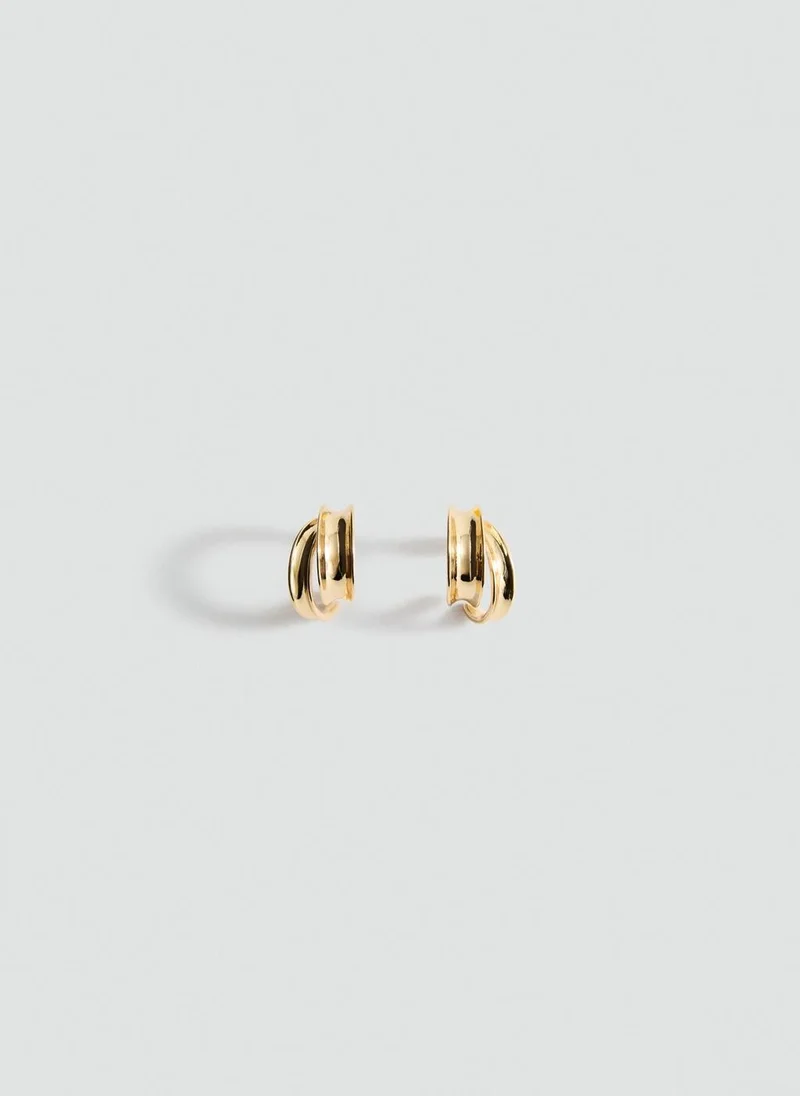MANGO Intertwined hoop earrings