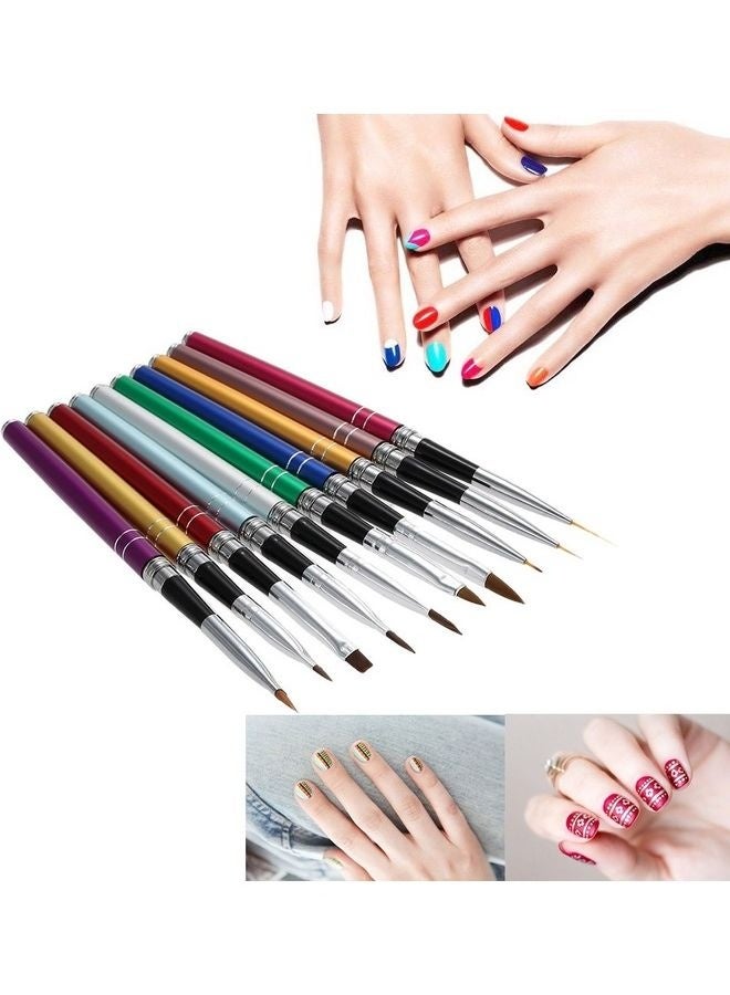 ORiTi 10-Piece Professional Nail Art Design Polish Brush Pen Set - Image 2