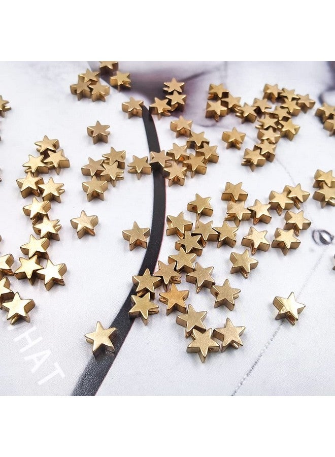 findTop 100 Pieces Star Spacer Beads Charms Pendents Beads For Arts Crafts Diy Necklace Earring Bracelet Jewelry Crafts Making (Gold) - Image 1