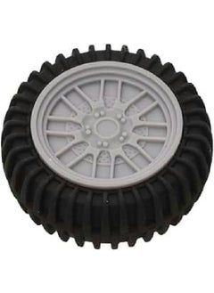 M&G Sharpener with eraser  a face in the shape of a car  wheel 
