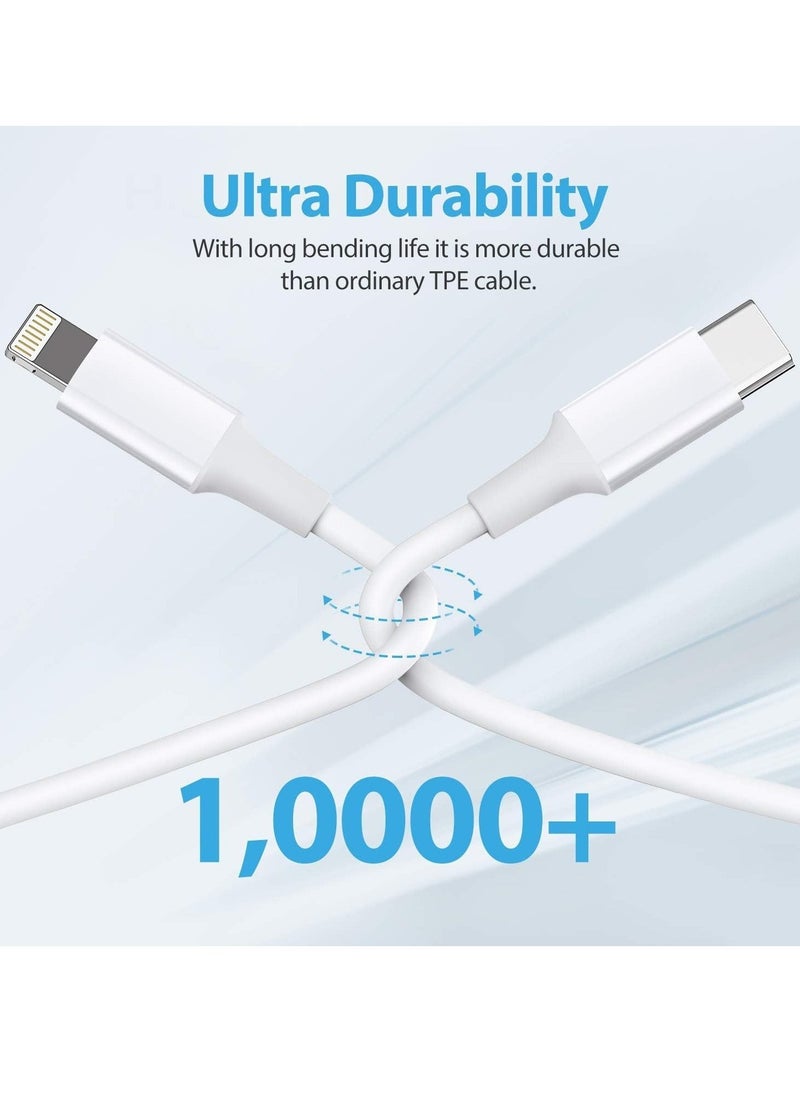 ELTRAZONE - USB C to Lightning Cable 2Pack 3FT [Apple MFi Certified] iPhone 11 Lightning to USB-C Fast Charging Cable Compatible iPhone 12 11/11 Pro/11 Pro Max/X/XS/XR/XS Max/8/8 Plus, Supports Power Delivery - Image 1