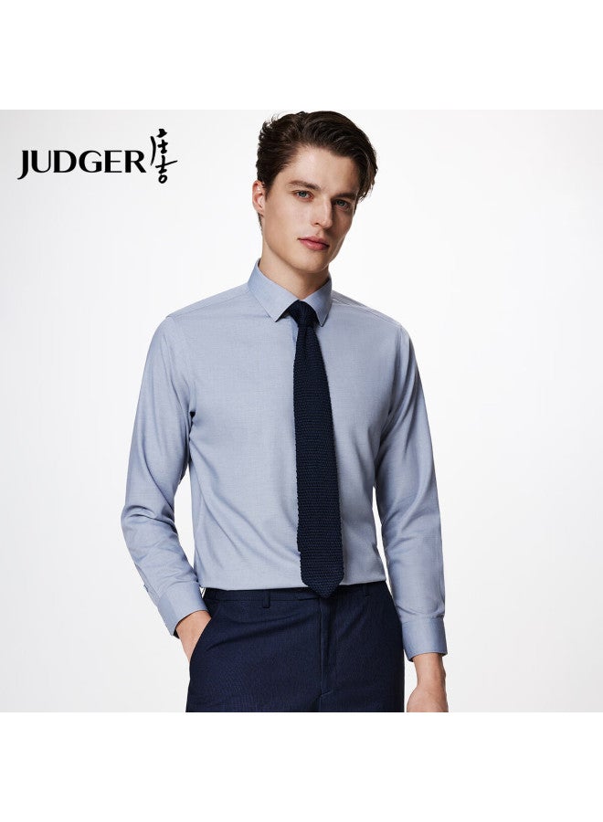 Judger Zhuangji Men's Long-sleeve Shirt, Spring And Autumn, High-end Feel, Lightweight, Breathable, Skin-friendly, Soft, Crisp, Smooth Dress Shirt - Image 3