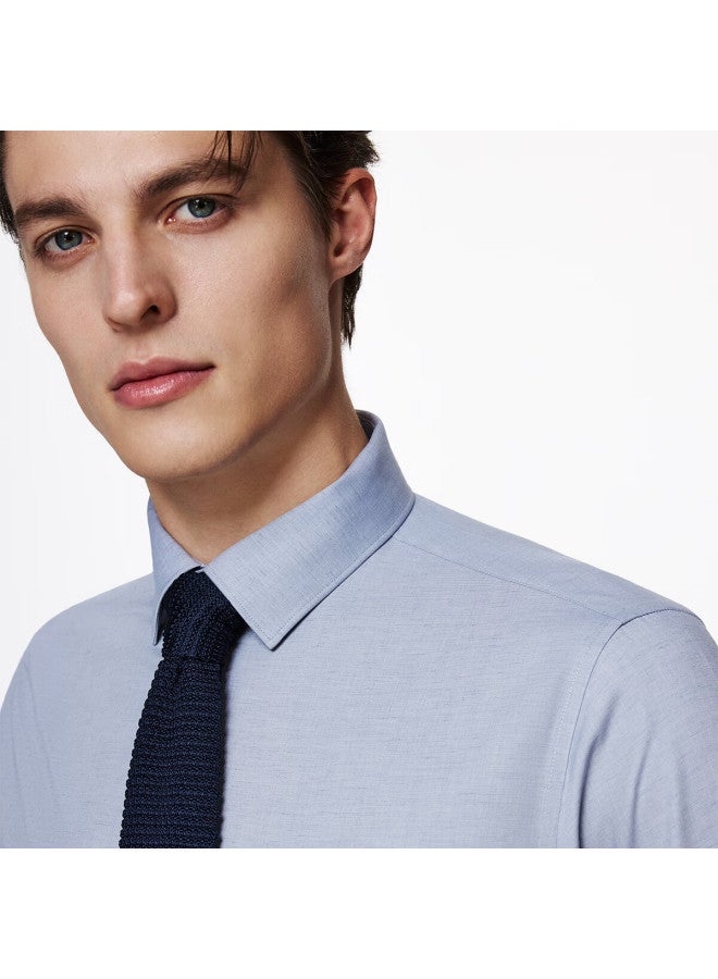 Judger Zhuangji Men's Long-sleeve Shirt, Spring And Autumn, High-end Feel, Lightweight, Breathable, Skin-friendly, Soft, Crisp, Smooth Dress Shirt - Image 2