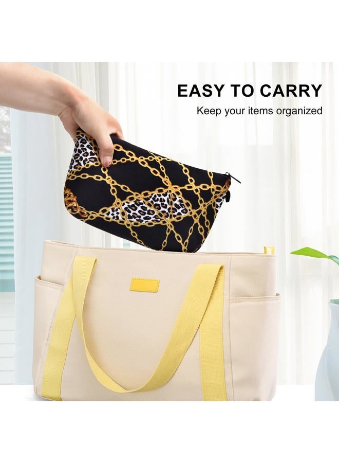 Wteehn Cute Printed Cosmetic Bag for Women Cosmetic Bag Trendy Travel Small Zipper Pouch Toiletry Organizer, 09135, Simple - Image 5