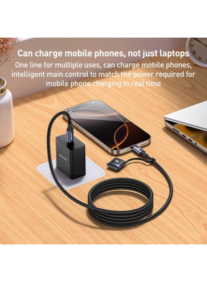 Yesido CA197 2-in-1 Magnetic Data Charging Cable 240W Type-C to Type-C - Image 5