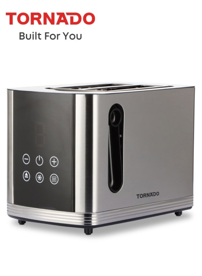 TORNADO 2-Slice Bread Toaster, 800W Power, Electronic Browning Control, Defrost / Reheat / Cancel Functions with LED Display, Removable Crumb Tray, Compact Design, Silver - TTA751-GS - 1-Year Free Warranty - Image 5
