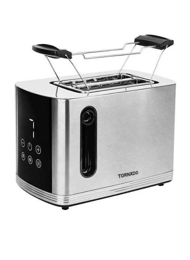 TORNADO 2-Slice Bread Toaster, 800W Power, Electronic Browning Control, Defrost / Reheat / Cancel Functions with LED Display, Removable Crumb Tray, Compact Design, Silver - TTA751-GS - 1-Year Free Warranty - Image 2