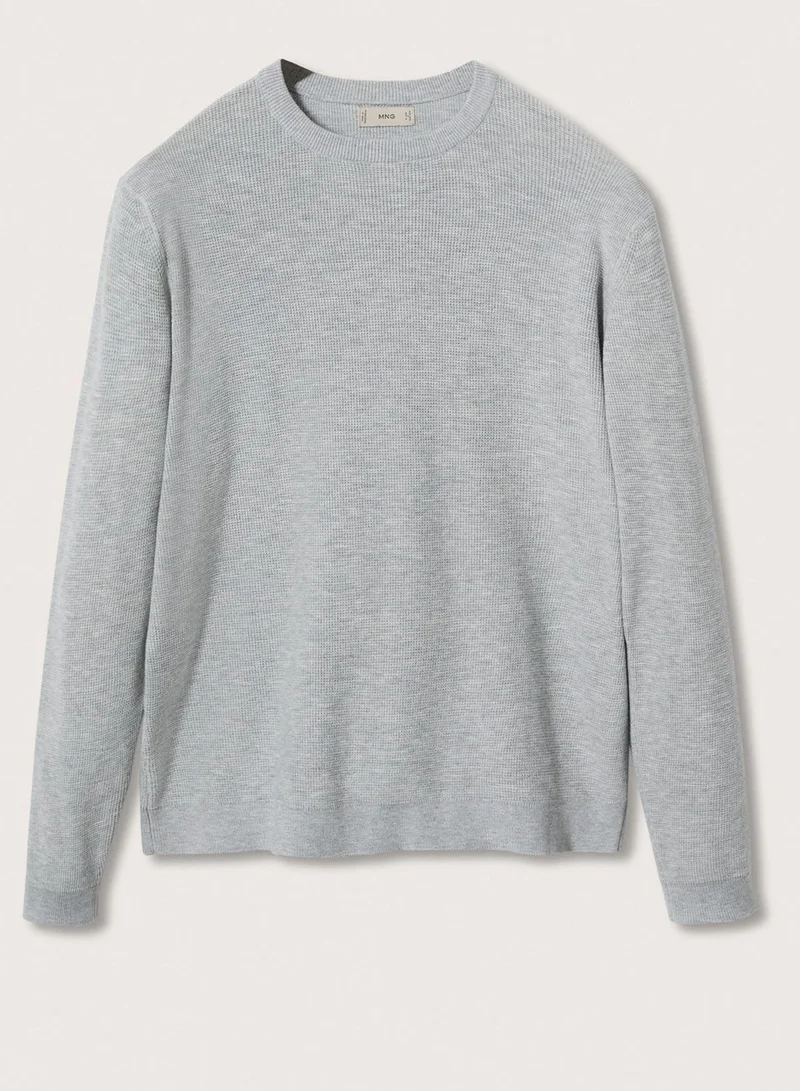 Mango Man Knitted Crew Neck T-Shirt