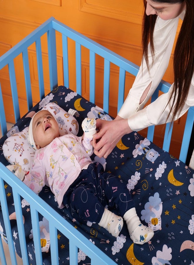 a baby cherry قبعة أطفال من القطن العضوي 100% من بيبي تشيري، مناسبة للأطفال من عمر 0 إلى 3 أشهر | طقم قبعة وقفازات وجوارب للأطفال حديثي الولادة | إكسسوارات أطفال ناعمة ومريحة للجنسين، للأولاد والبنات - Image 5