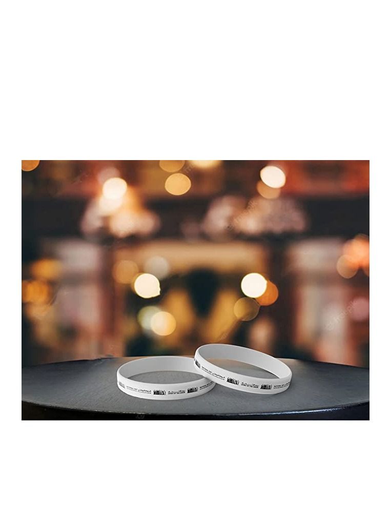 PRINTSHOP4ME Unisex Adult Silicone Wristband for  UAE National Day or Flag Day celebration  (White) - Image 2