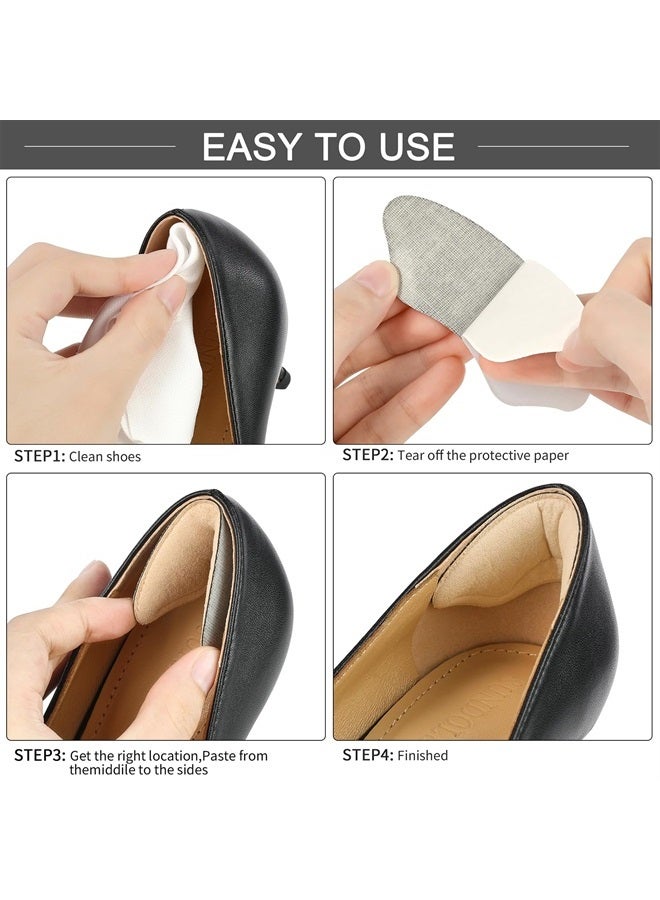 Comfowner 6 Pairs Heel Cushion Pads for Shoes Too Big, Shoe Grips Liners Heel Protectors for Loose Shoes, Heel Pain, Blisters and Rubbing, Anti Slip Shoe Filler Make Shoes Fit Tighter - Image 5