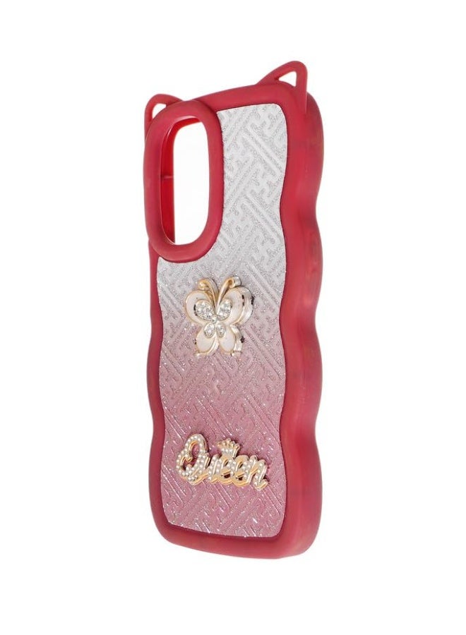 جراب خلفي بلاستيك لامع لهاتف أوبو A54 4G متعدد الألوان - Image 3