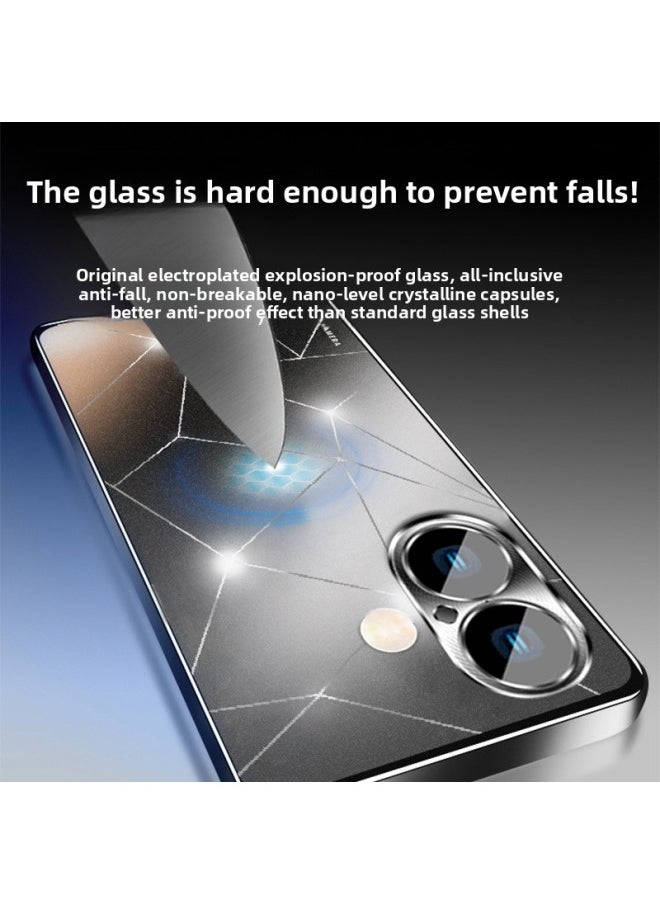 For Iphone16promax Mobile Phone Case Electroplating Frosted IFor Iphone15 Metal Lens All-inclusive 14/13-Color:[aurora Yuanfeng Blue] Skin Feel MatteComes With Lens FilmAnti-fingerprint-Applicable Models:For Iphone 14 Pro