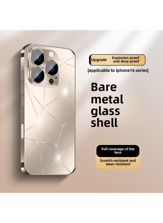 For Iphone16promax Mobile Phone Case Electroplating Frosted IFor Iphone15 Metal Lens All-inclusive 14/13-Color:[aurora Yuanfeng Blue] Skin Feel MatteComes With Lens FilmAnti-fingerprint-Applicable Models:For Iphone 14 Pro