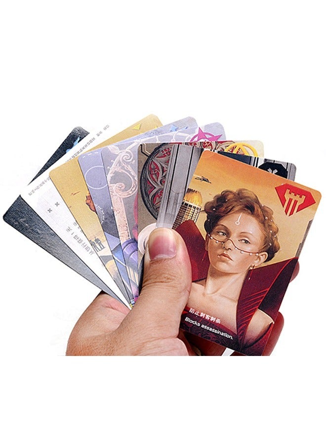 كوب لعبة لوحة استراتيجية الانقلاب للعائلة مع ورق اللعب والرقائق (2-6 لاعبين) - Image 5