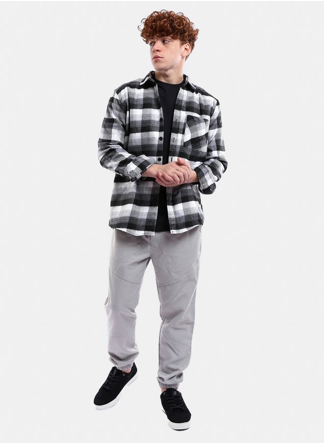 RAVIN Tri-Tone Plaids Full Buttons Winter Shirt  - Image 3