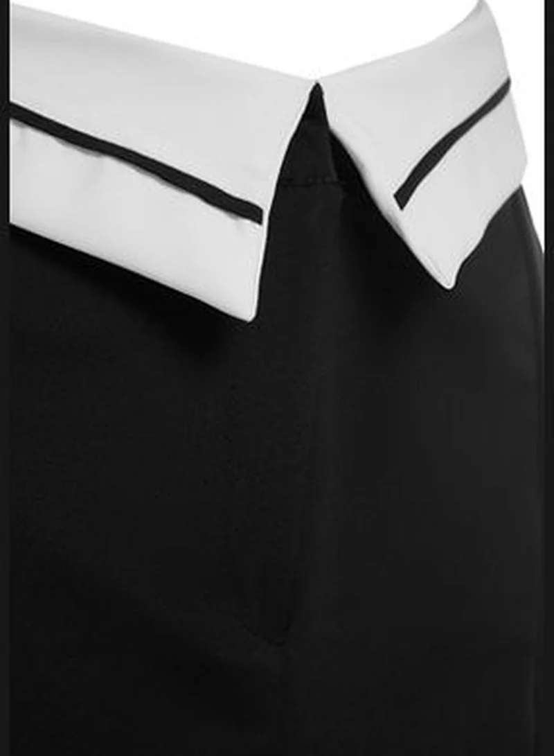 trendyol Black Waist Detail Woven Skirt TWOAW24ET00307