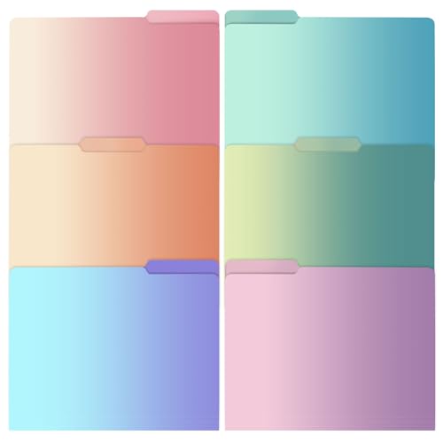 Ddaowanx Decorative File Folders Cute Colored File Folder,Letter Size File Folders for Documents,1/3-Cut Tabs,9 x 11.5 Inches,for Office,School,Home (12, Gradient) - Image 3