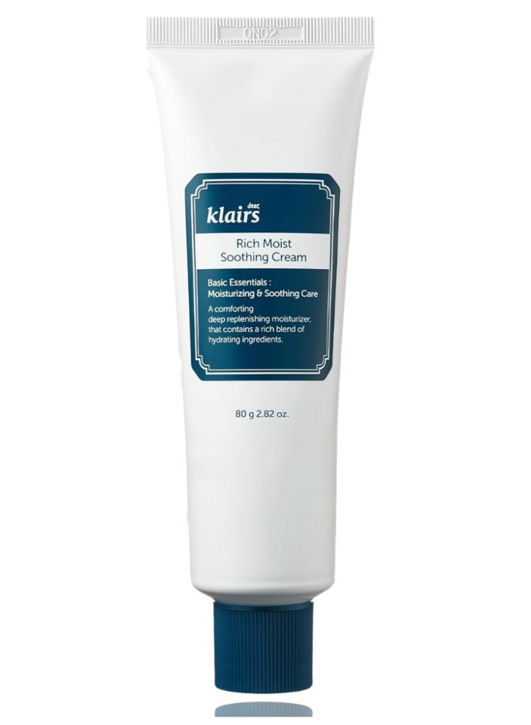 Klairs Dryness & Skin Dehydration Relief – Klairs Rich Moist Soothing Cream 80ml | Deep Hydration, Barrier Repair & Sensitive Skin Care - Image 1