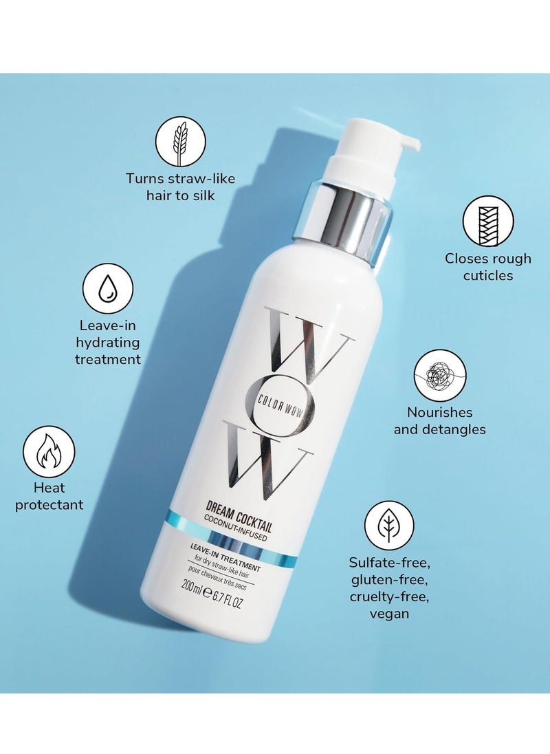 Color Wow COLOR WOW Dream Cocktail Coconut Infused Leave-in Treatment  Silky, Supple, Frizz-Free Hair | Blow Dry Boost + Heat Protectant 200ml  - Image 3