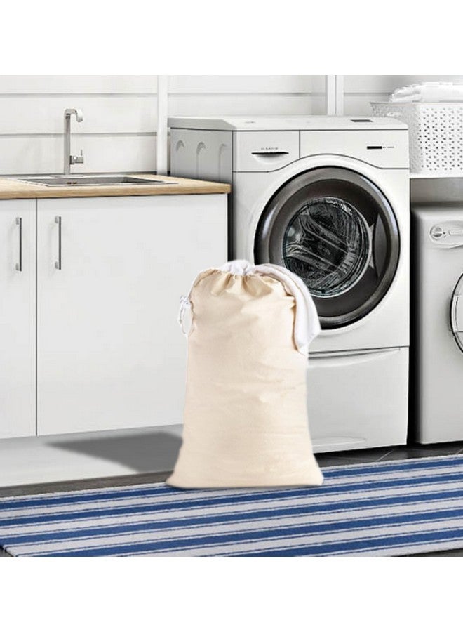 COTTON CRAFT Extra Large Laundry Bags - Heavy Duty Cotton Canvas Drawstring Closure Washable Laundry Bag - Back to School Travel College Dorm Basket Hamper Liner Toys Clothes Organizer Sack -XL 28x36 - Image 3